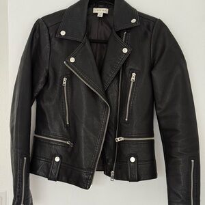 Topshop leather moto jacket